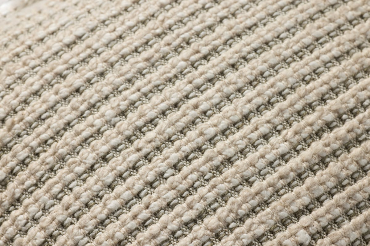 Oroville Pillow PAL0051 Natural/Olive Cotton Striped | Rugs Direct