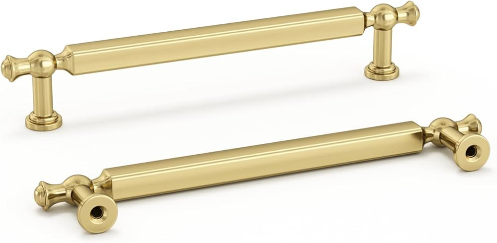 goldenwarm 10 Pack 5Inch Gold Cabinet Pulls Brushed Gold Cabinet Pulls Gold Cabinet Handles Gold ... | Amazon (US)