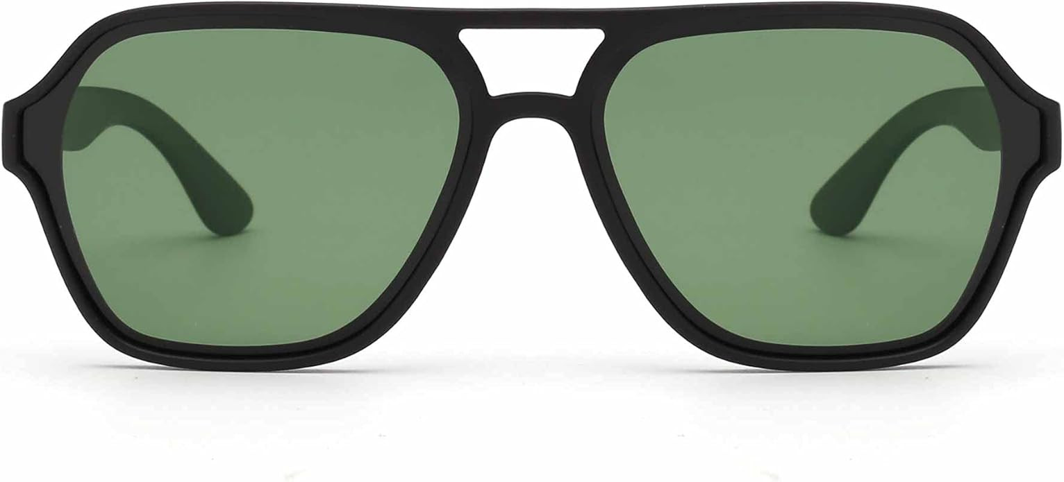 GLINDAR Men's Women's Polarized Aviator Sunglasses Vintage Oversized Square Glasses | Amazon (US)