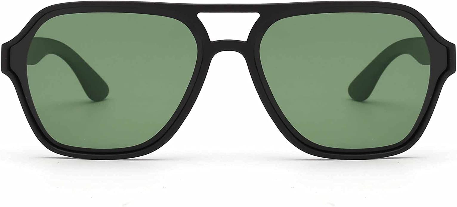 GLINDAR Men's Women's Polarized Aviator Sunglasses Vintage Oversized Square Glasses | Amazon (US)