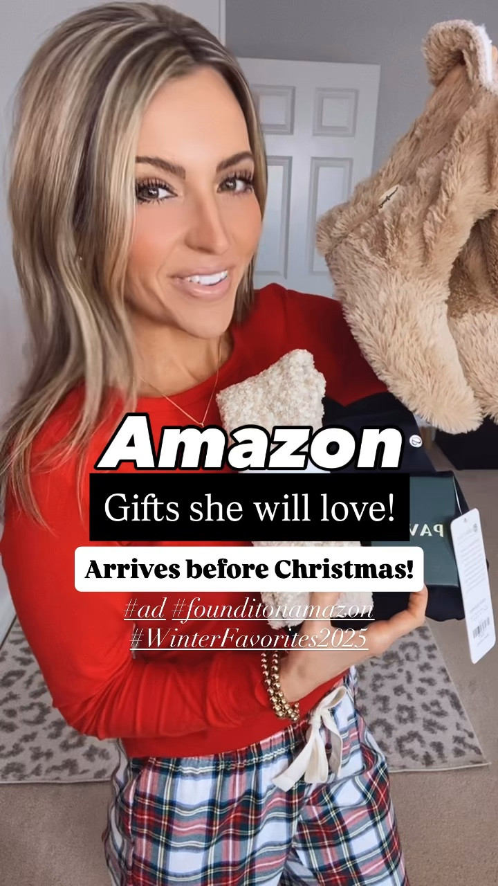 Gifts she will love AND that will arrive by Christmas! 👏 🎁 
@amazon #Ad #founditonamazon #WinterFavorites2025 

#LTKHoliday #LTKFindsUnder50 #LTKGiftGuide