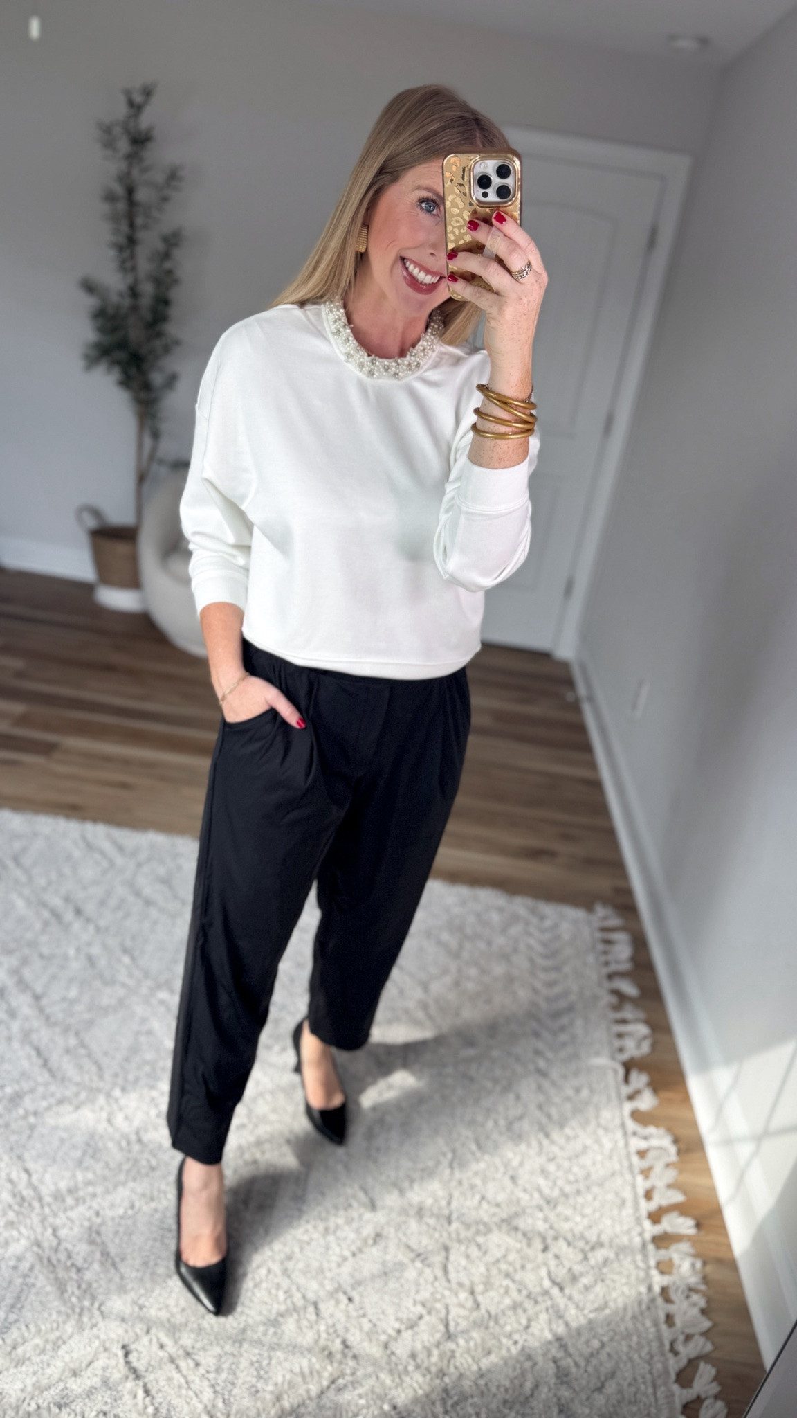 Weekend Walmart Wins try-on
Pearl embellished scubaknit- small
Black active trousers pants- small

#LTKootd #LTKWorkwear