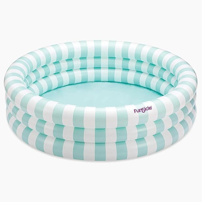 Maccabi Art Pastel Stripe Inflatable Pool – 5.5ft Round Blow Up Pool for Adults with AirFlate T... | Amazon (US)