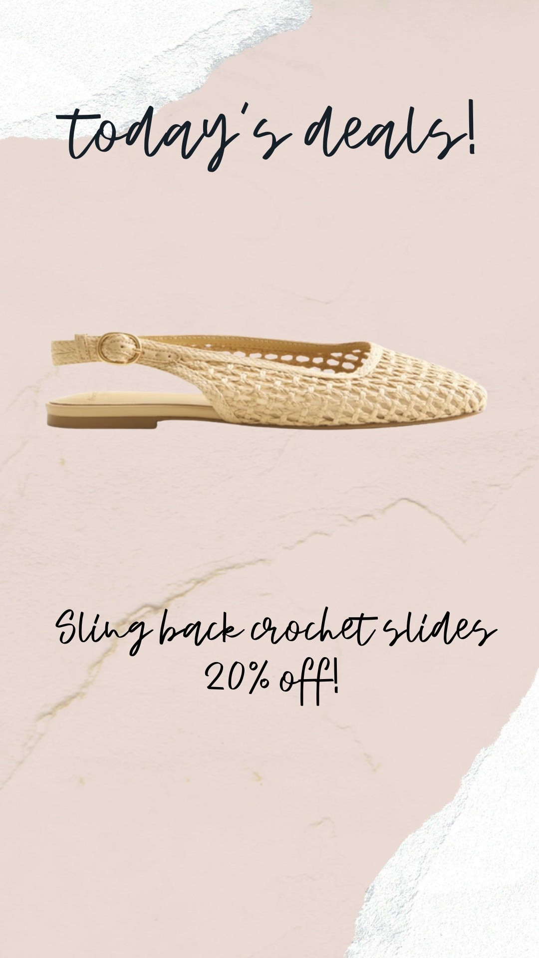 Crochet flats, sling back flats, abercrombie 

#LTKFindsUnder100 #LTKShoeCrush #LTKSaleAlert