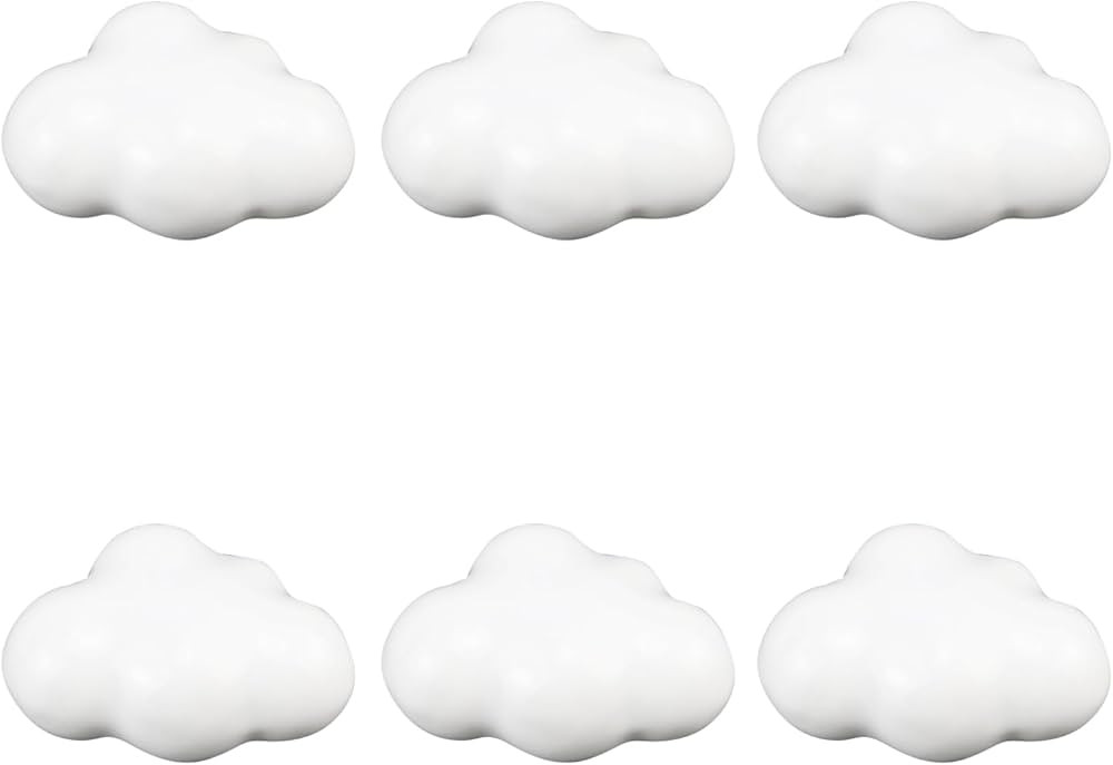 Dnyta 6pcs Cloud Shaped Ceramic Knobs Decorative Pulls for Wardrobe,Drawers,Cabinets,Jewelry Box-... | Amazon (US)