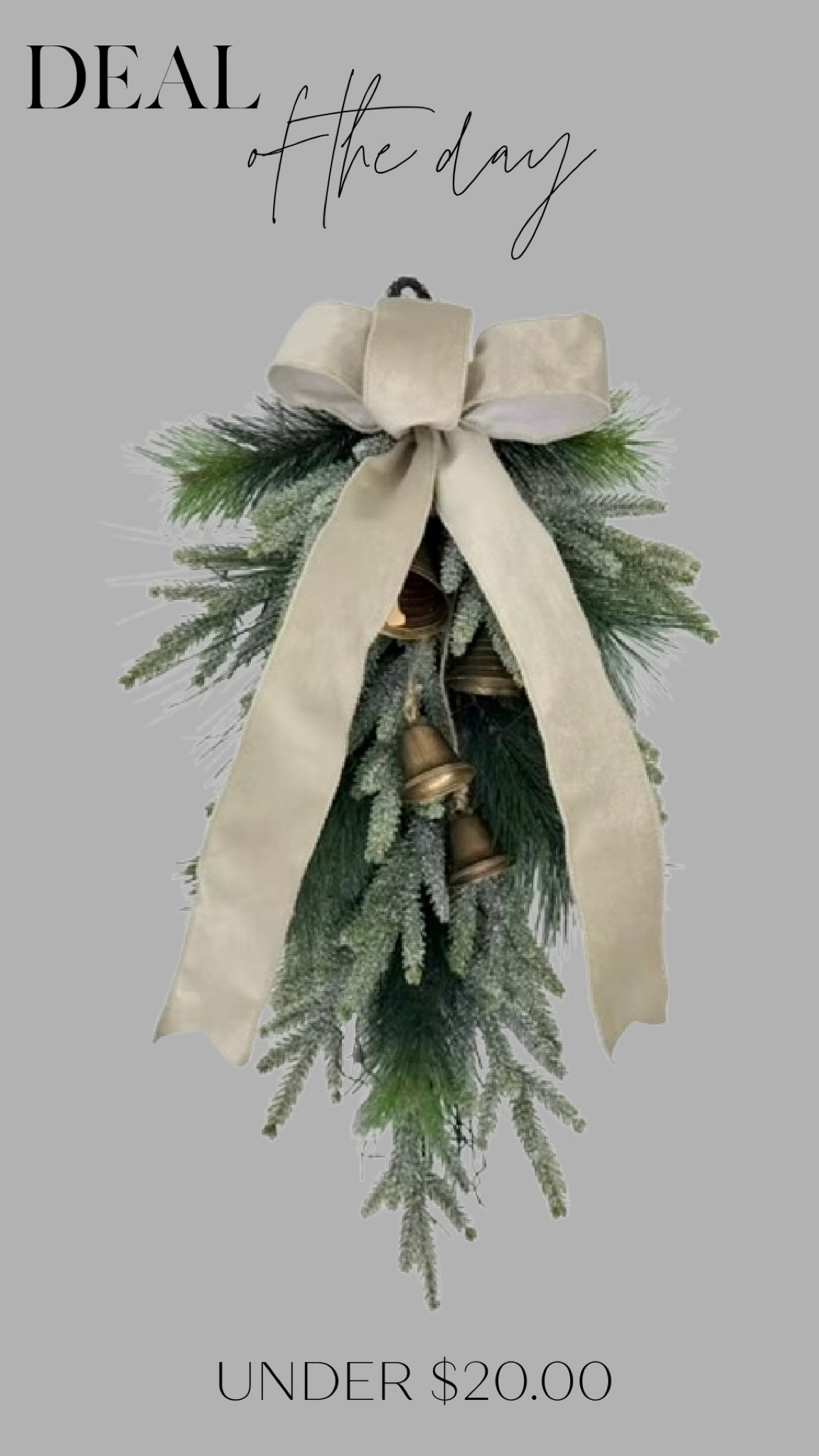 Create a cozy holiday feel with this gorgeous Christmas swag from Walmart! Complete with elegant ribbon and charming bells, it’s perfect for adding a festive touch to your home without breaking the bank—all for under $20! Hang it on your door, mantel, or banister for an instant holiday upgrade. Shop this budget-friendly find and make your space merry and bright!

#LTKSaleAlert #LTKSeasonal #LTKHome