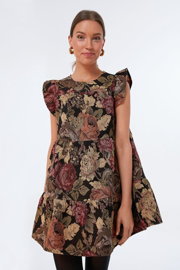 Black Jardin Mini Dress | Tuckernuck (US)