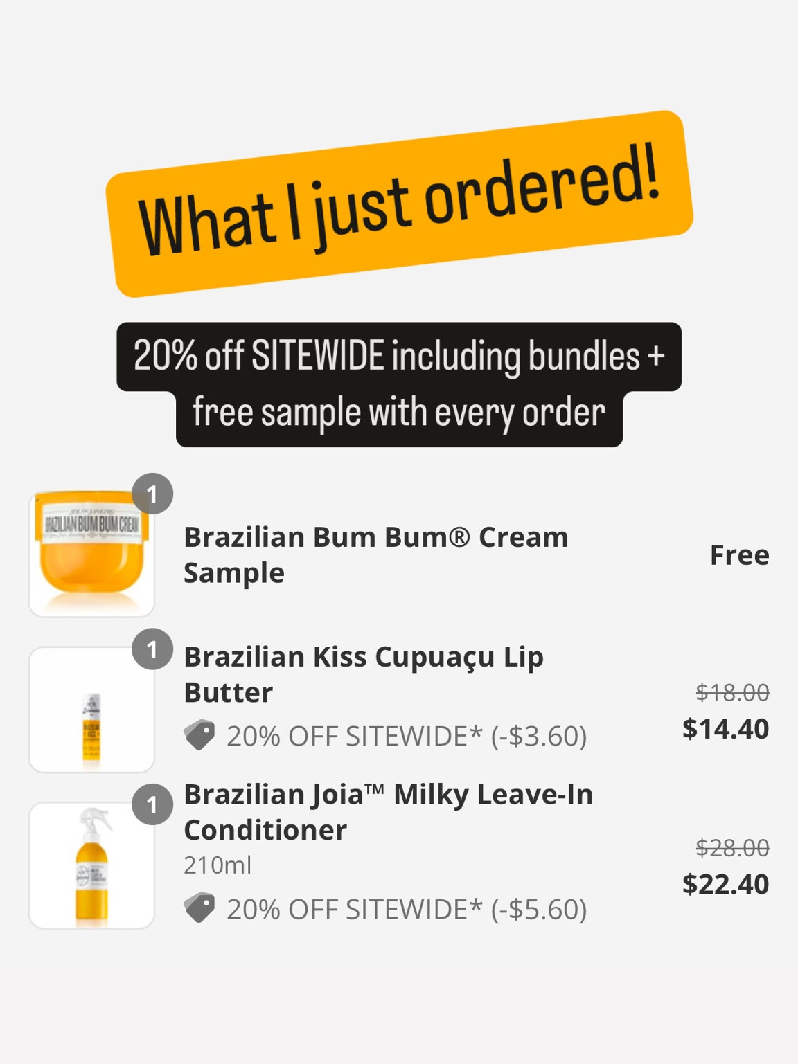20% off SITEWIDE including bundles + free sample with every order 

Lip balm, gifts for her, Teen gifts, body cream, leave in conditioner, body moisturizer, perfume, body spray 

#LTKCyberWeek #LTKSaleAlert #LTKBeauty