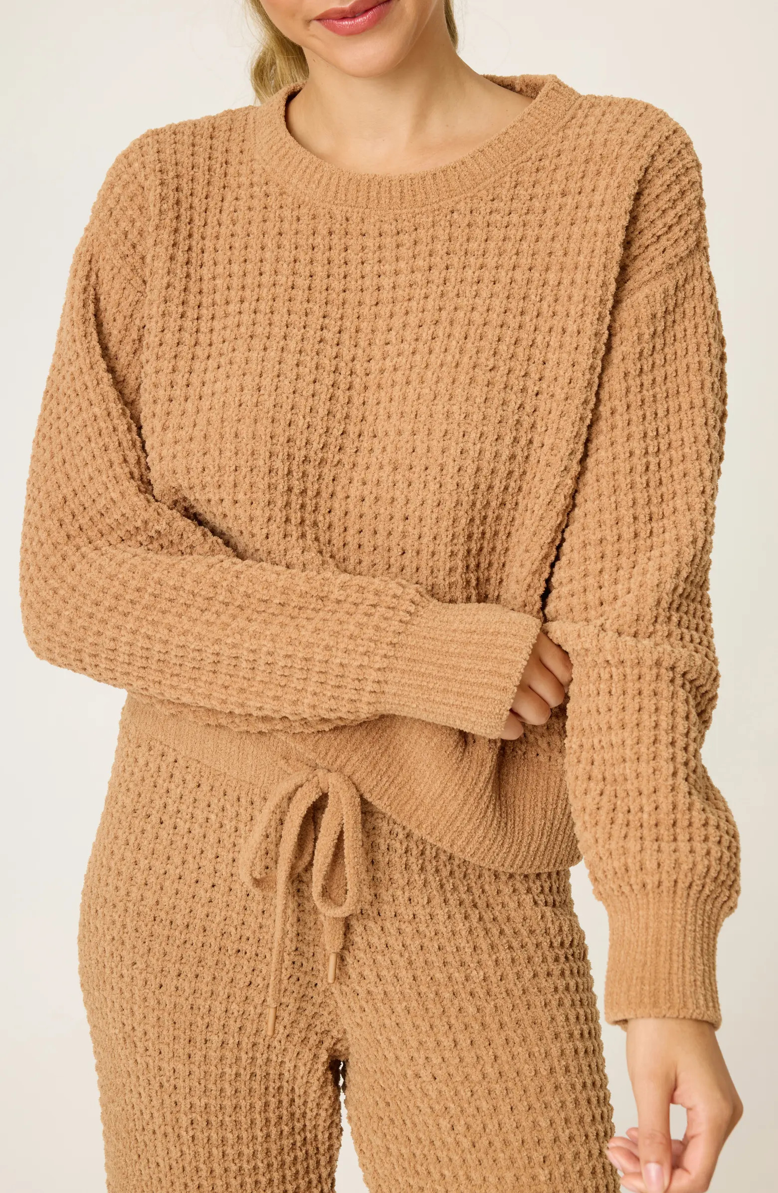 Chenille Waffle Knit Lounge Sweater | Nordstrom
