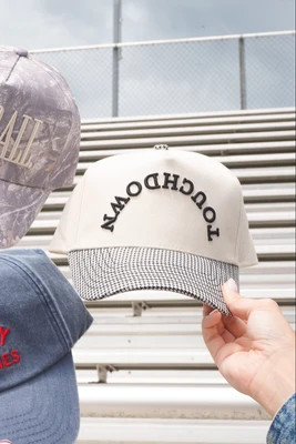 Touchdown - Houndstooth Trucker Hat | KenzKustomz