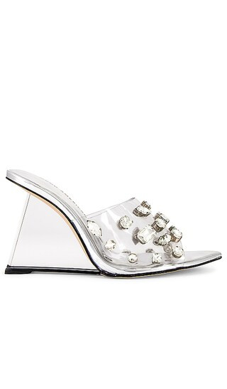 Jeweled Wedge Heel in Glass002 | Revolve Clothing (Global)