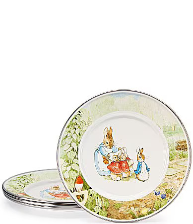 Golden Rabbit Enamelware Peter Rabbit� Child Plates Set of 4 - Multi | Dillard's