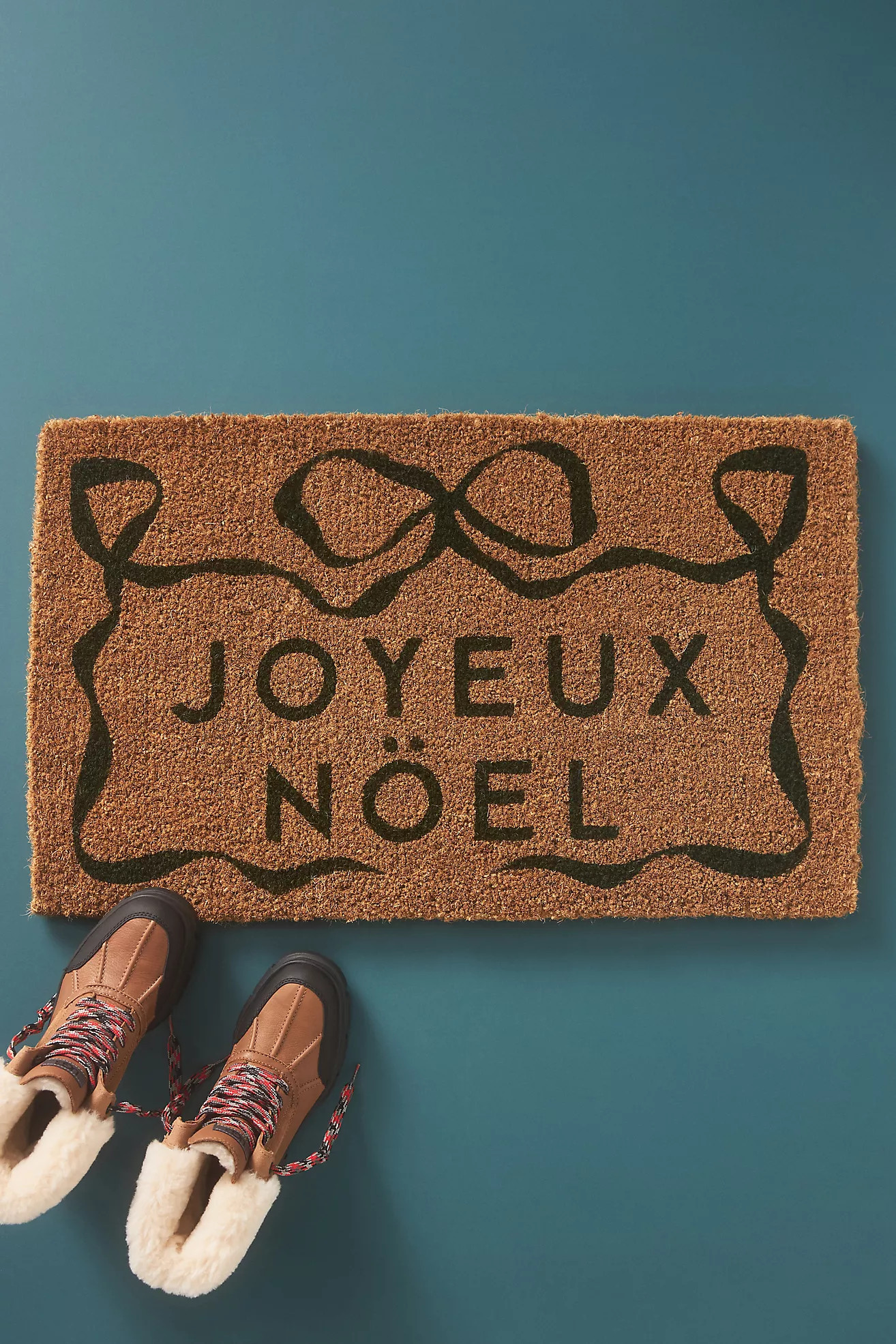 Joyeux Noel Coir Printed Doormat | Anthropologie (US)