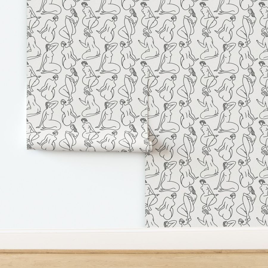 HERA LIGHT LINEN MEDIUM | Spoonflower