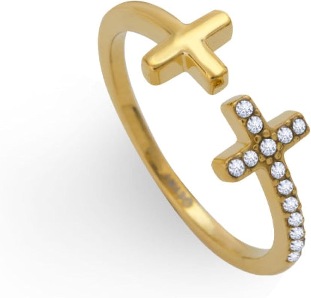 Gold or Silver Plated Stainless Steel Risen Ring | Amazon (US)