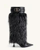 Nico Faux Fur Studded Boot - Black | JW PEI US