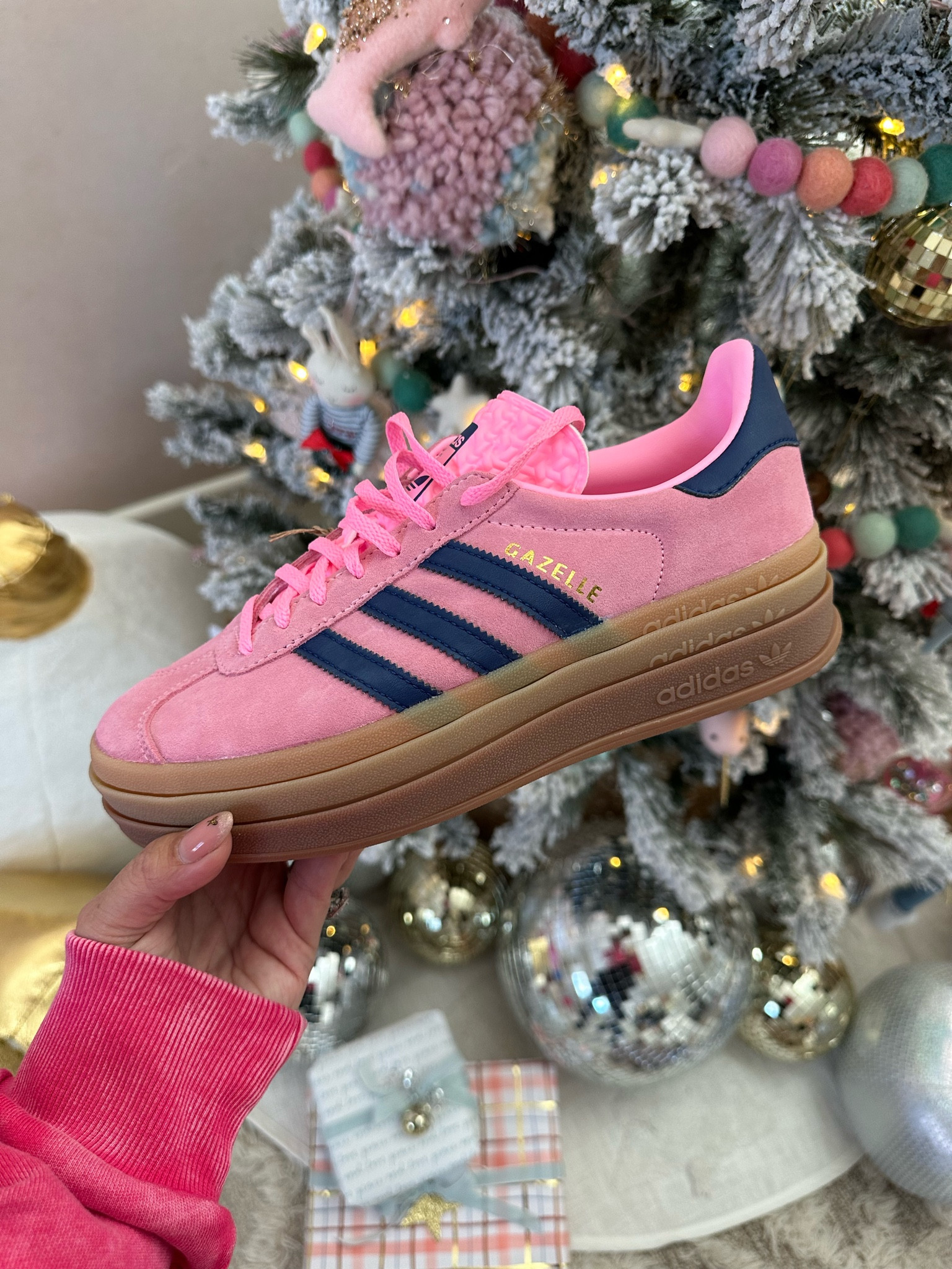 The prettiest pink Adidas Gazzels! They run big, I ordered a whole size down 🎀🎄

#LTKHoliday #LTKGiftGuide #LTKshoecrush