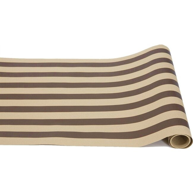 Kraft Brown Classic Stripe Runner | Maisonette