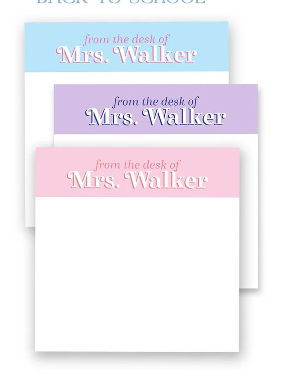 Teacher Notepad Special - From the Desk Of Square Notepad - Personalized | Etsy (US)