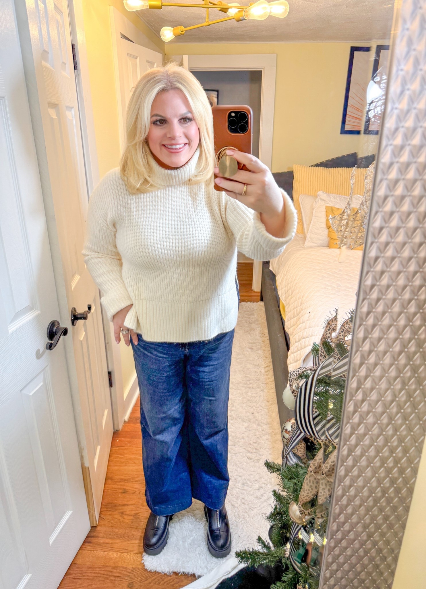 Super cozy winter white turtleneck sweater, that is such a good deal, within a pair of my most comfortable jeans.
Also, my new favorite boots and their cost less dupes all linked.
I'm all set for casual Friday 🙂

Winter outfits, turtleneck, sweaters , jeans, boots

#LTKdayinmylife #LTKSeasonal #LTKOver40
