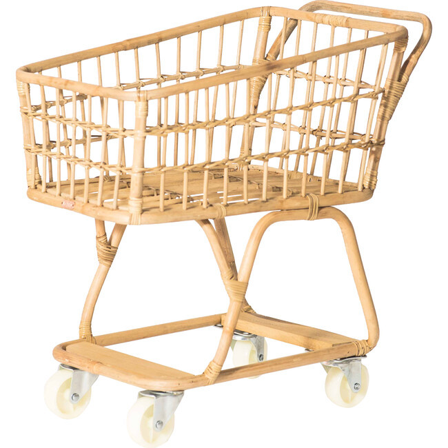 Rattan Shopper, Natural - Poppie Pretend Play, Play Tents & Vanities | Maisonette | Maisonette
