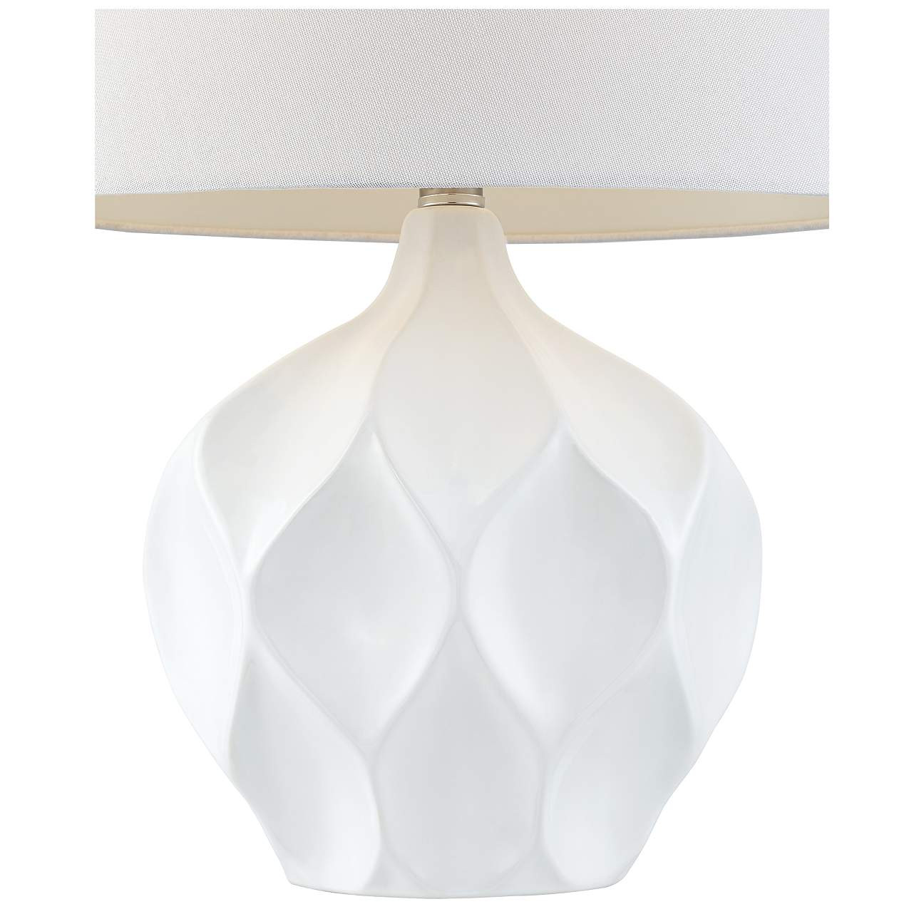 360 Lighting Dobbs White Ceramic Modern Accent Table Lamp | Lamps Plus