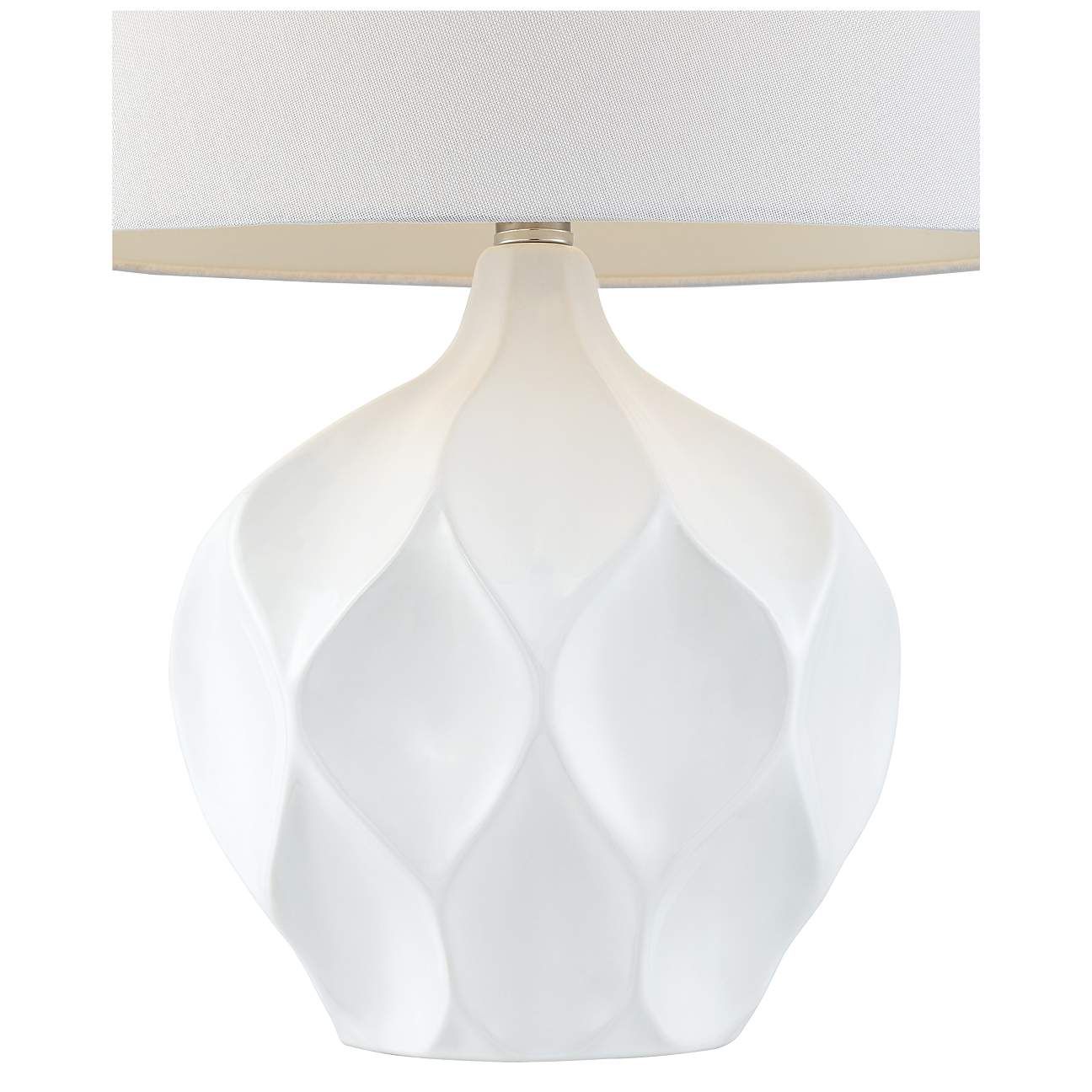 360 Lighting Dobbs White Ceramic Modern Accent Table Lamp | Lamps Plus
