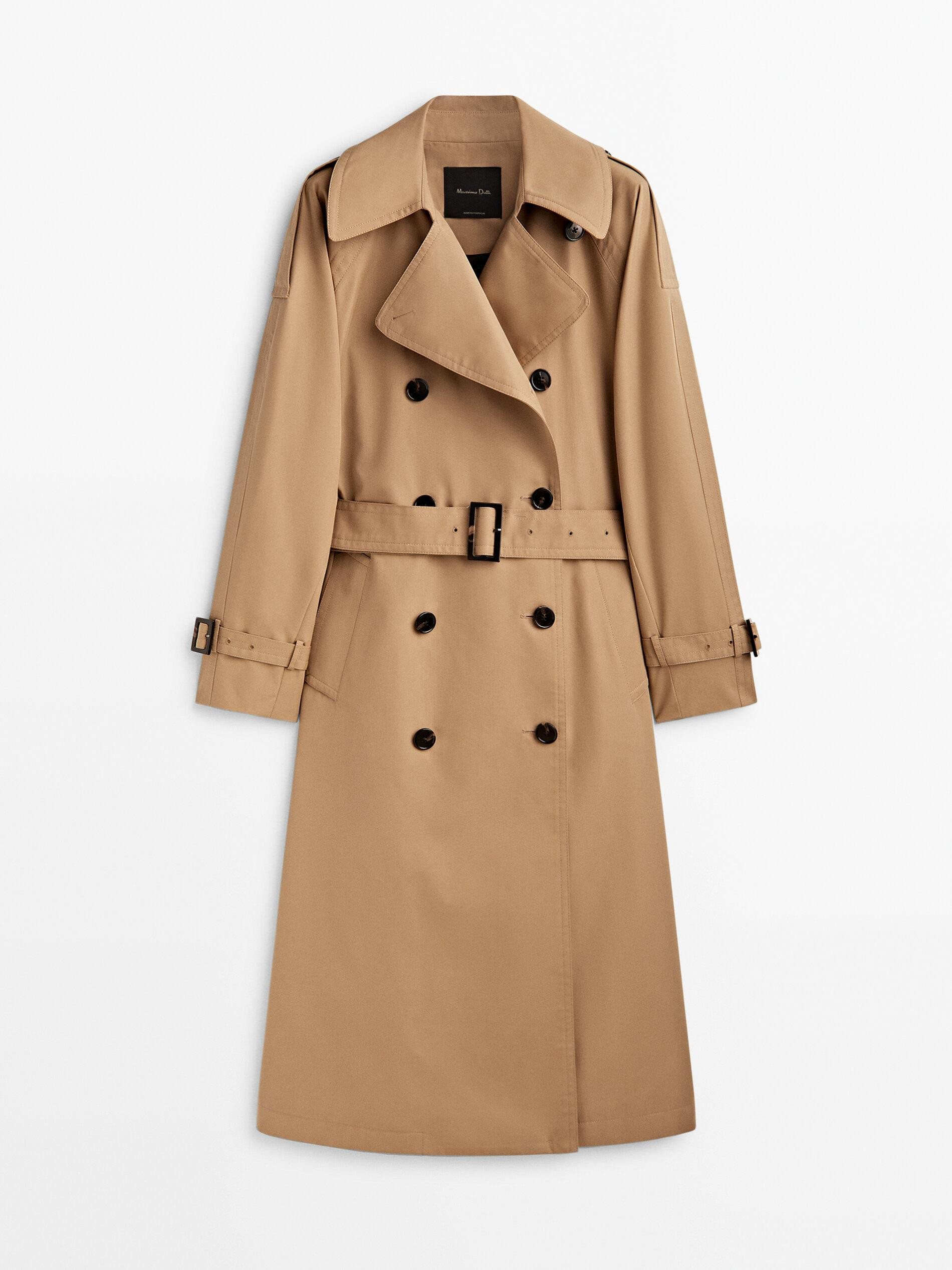 Voluminous trench coat with belt | Massimo Dutti UK