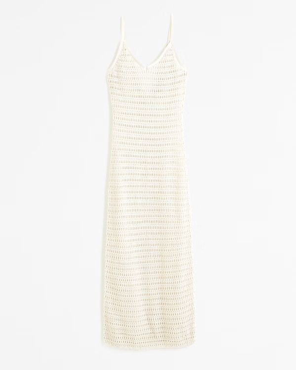 Crochet-Style Midi Dress Coverup | Abercrombie & Fitch (US)