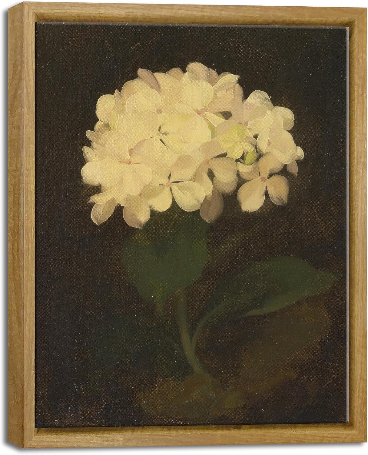 Pyradecor Vintage Wall Art Retro Framed Cottagecore Decor White Hydrangea Oil Painting Canvas Prints Mid Century Wall Decor for Living Room Bedroom Office Farmhouse Decorations | Amazon (CA)
