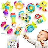 Amazon.com: iPlay, iLearn 10pcs Baby Rattles Toys Set, Infant Grab N Shake Rattle, Sensory Teethe... | Amazon (US)