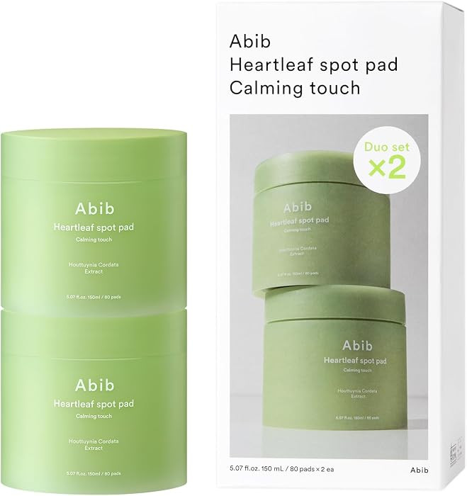 Abib Heartleaf Spot Pad Calming Touch Duo Set 160pads 10.14 fl. oz. | Korean Acne Soothing Toner ... | Amazon (US)