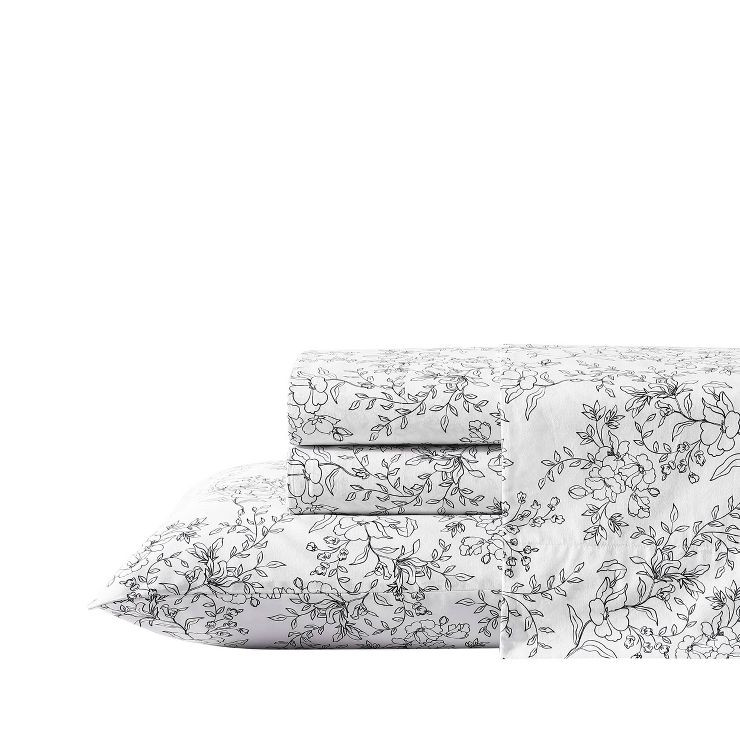 Printed Pattern Percale Cotton Sheet Set - Stone Cottage | Target