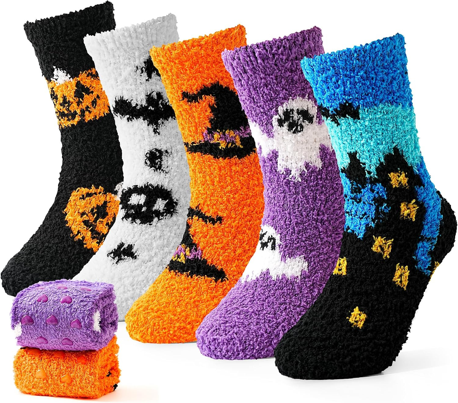 Moyel Halloween Fuzzy Socks Kids Funny Halloween Gifts for Boys Girls | Amazon (US)