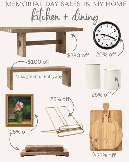 Several of my favorite items from our kitchen and dining room are on sale this weekend! Including my reclaimed wood dining room table and bench from West Elm

#LTKsalealert #LTKFind #LTKhome