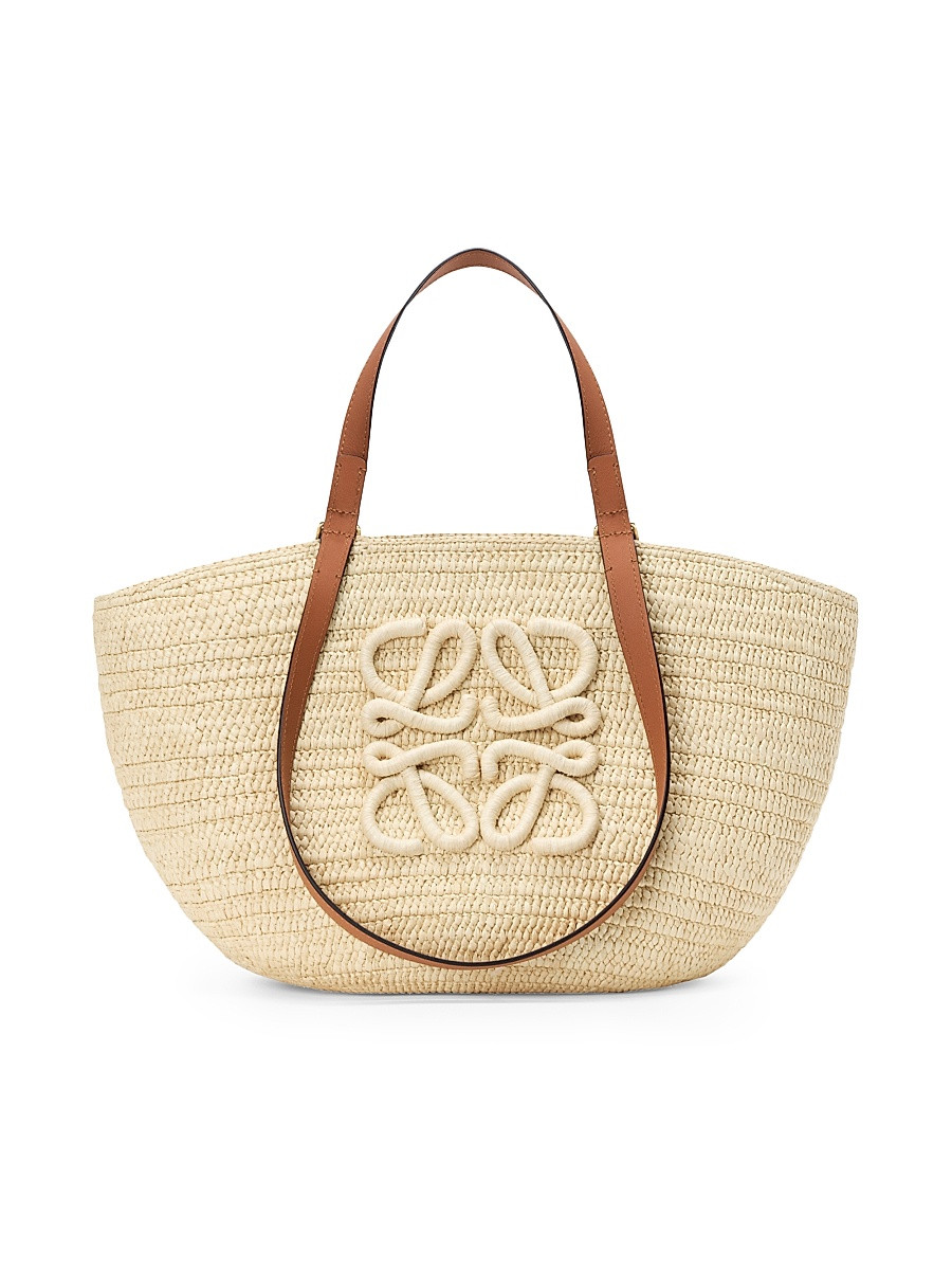 Women's LOEWE x Paula's Ibiza Eclipse Medium Raffia Basket Bag - Natural Tan | Saks Fifth Avenue