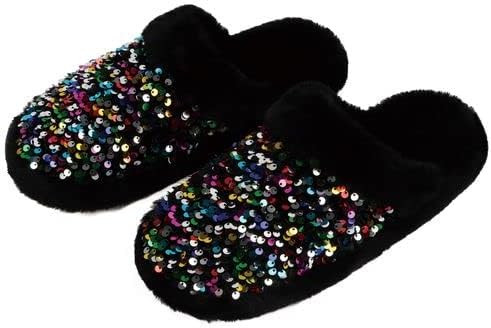 Snoozies Glam Slides Womens Slippers, Cute Slippers with Sequin Upper, Sequin Slipper Scuffs, Lad... | Amazon (US)