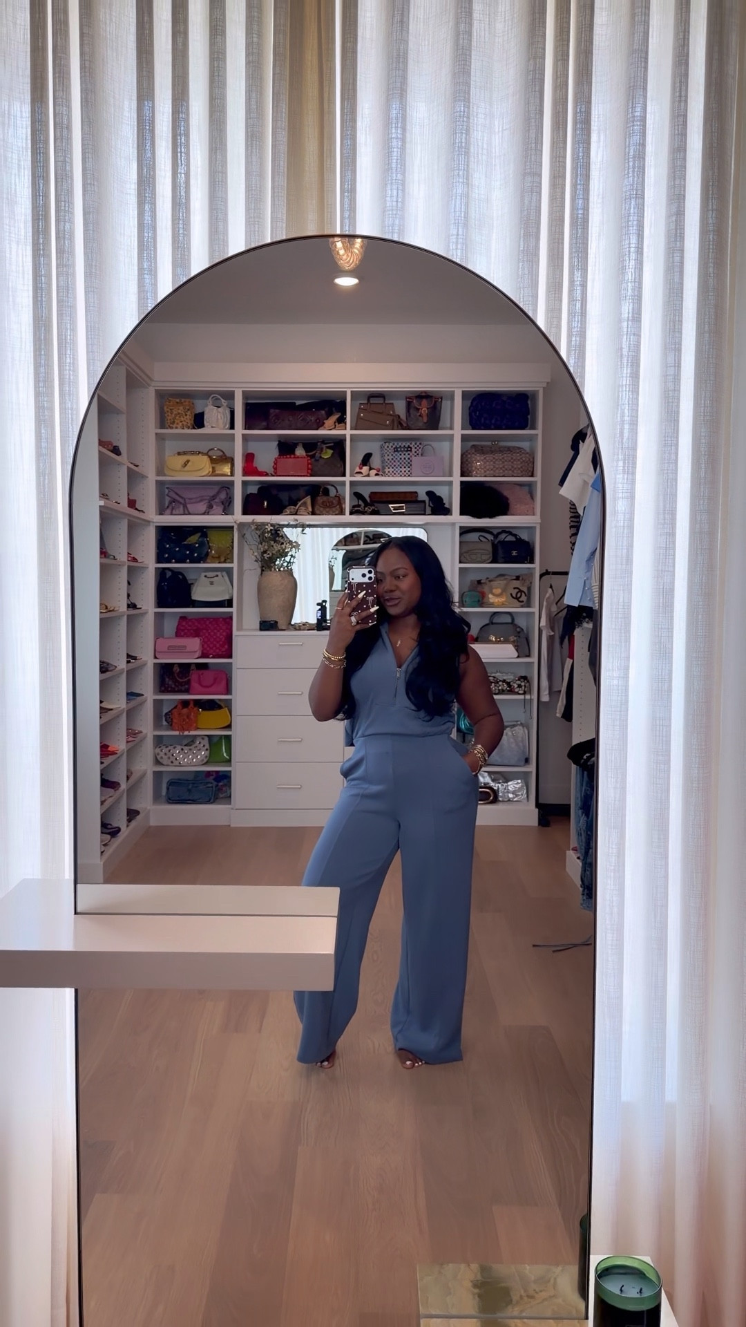 @Spanx jumpsuit wearing a medium!

#LTKMidsize #LTKgrwm #LTKootd