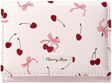 Sunwel Fashion Girls Cute Cherry Print Coquette Bow Wallet Small Wallet Card Holder ID Window for... | Amazon (US)
