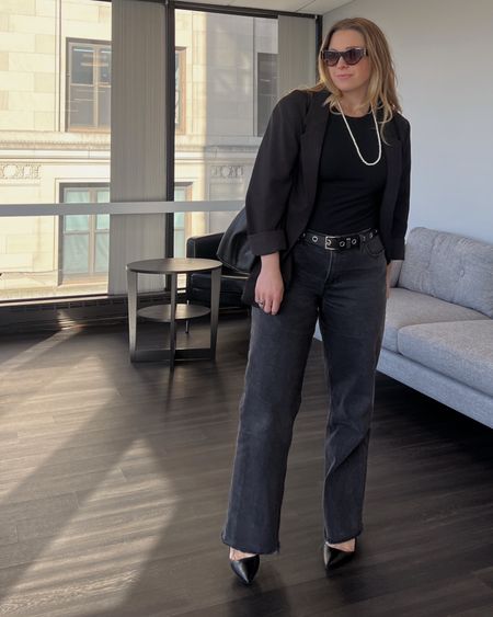 These jeans are my absolute FAVORITE! I reach for them multiple times a week!

Minimal chic work outfit 
Business casual outfit 
Midsize workwear 
Oversized blazer styling 

#LTKmidsize #LTKworkwear #LTKstyletip