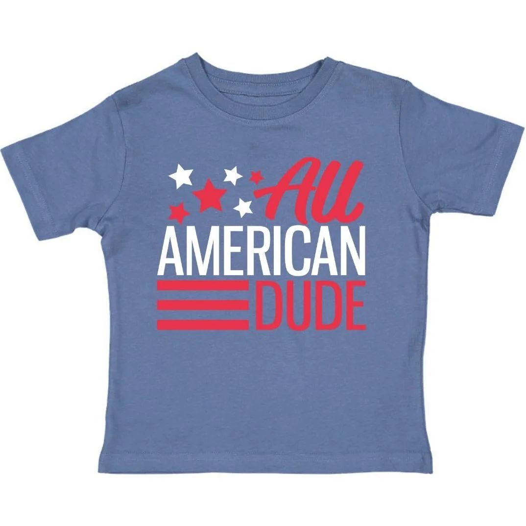 All American Dude S/S Shirt, Indigo | Maisonette