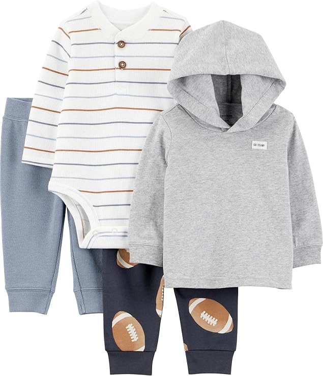 Simple Joys by Carter's Baby Boys' 4-Piece Bodysuit, Top, and Pant Set       Send to LogieInstant... | Amazon (US)