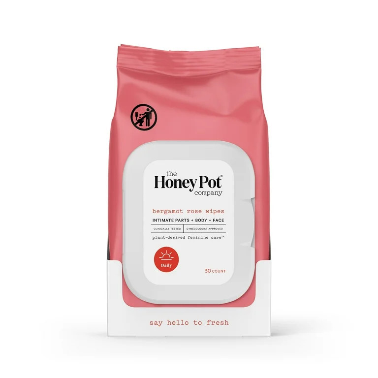 The Honey Pot Company, Bergamot Rose Daily Feminine Cleansing Wipes, Intimate Parts, Body or Face... | Walmart (US)