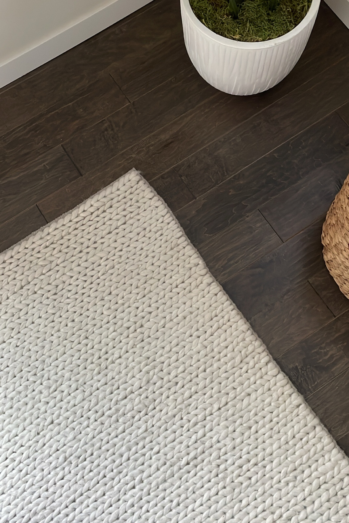 Braided area rug in off white. 12ft x 15ft