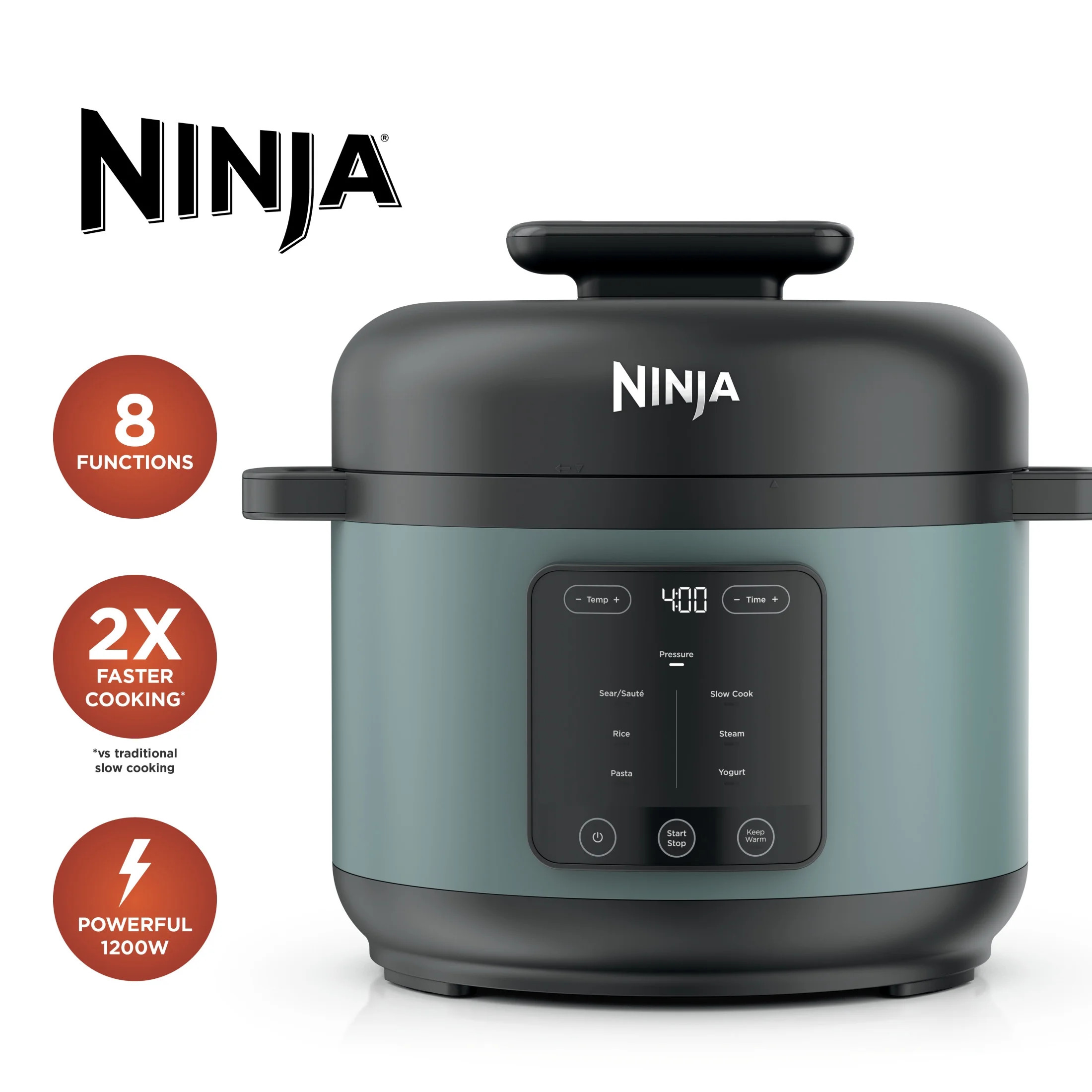 Ninja HyperHeat 8-in-1 Electric Pressure Cooker, 6.5 Qt Multi-Cooker with SimpliServe Pot, 1200W,... | Walmart (US)