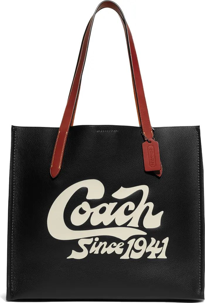 COACH Large Pebble Leather Shopper Tote | Nordstrom | Nordstrom