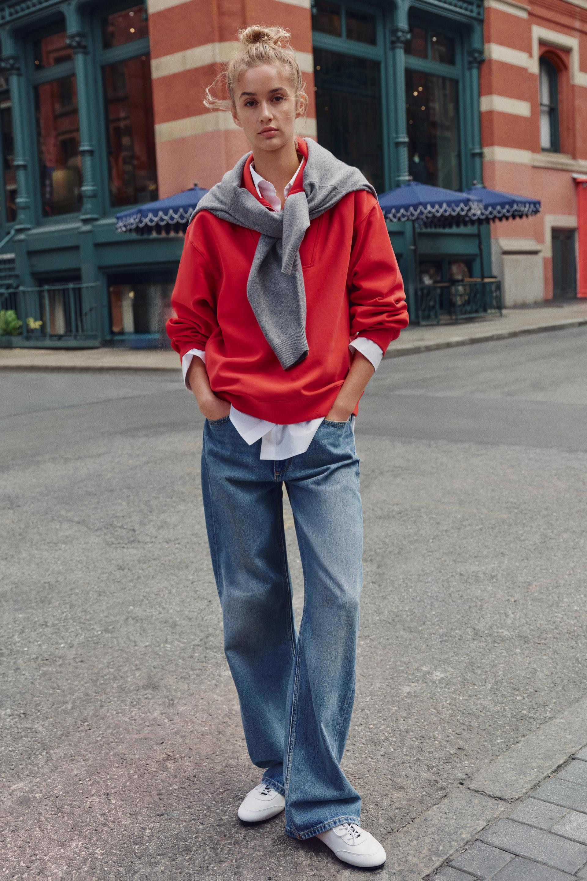 INTERLOCK ZIP-UP SWEATSHIRT | Zara UK