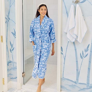 Women's Long Patterned Robe | Weezie Towels