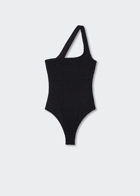 Asymmetrical swimsuit with wide straps -  Women | Mango USA | MANGO (US)