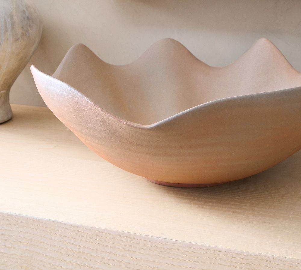 Terracotta Clam Decorative Bowl | Pottery Barn (US)